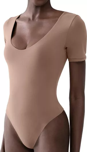 OQQ Women's 3 Piece Bodysuits Sexy Sleeveless Round Neck Shapewear