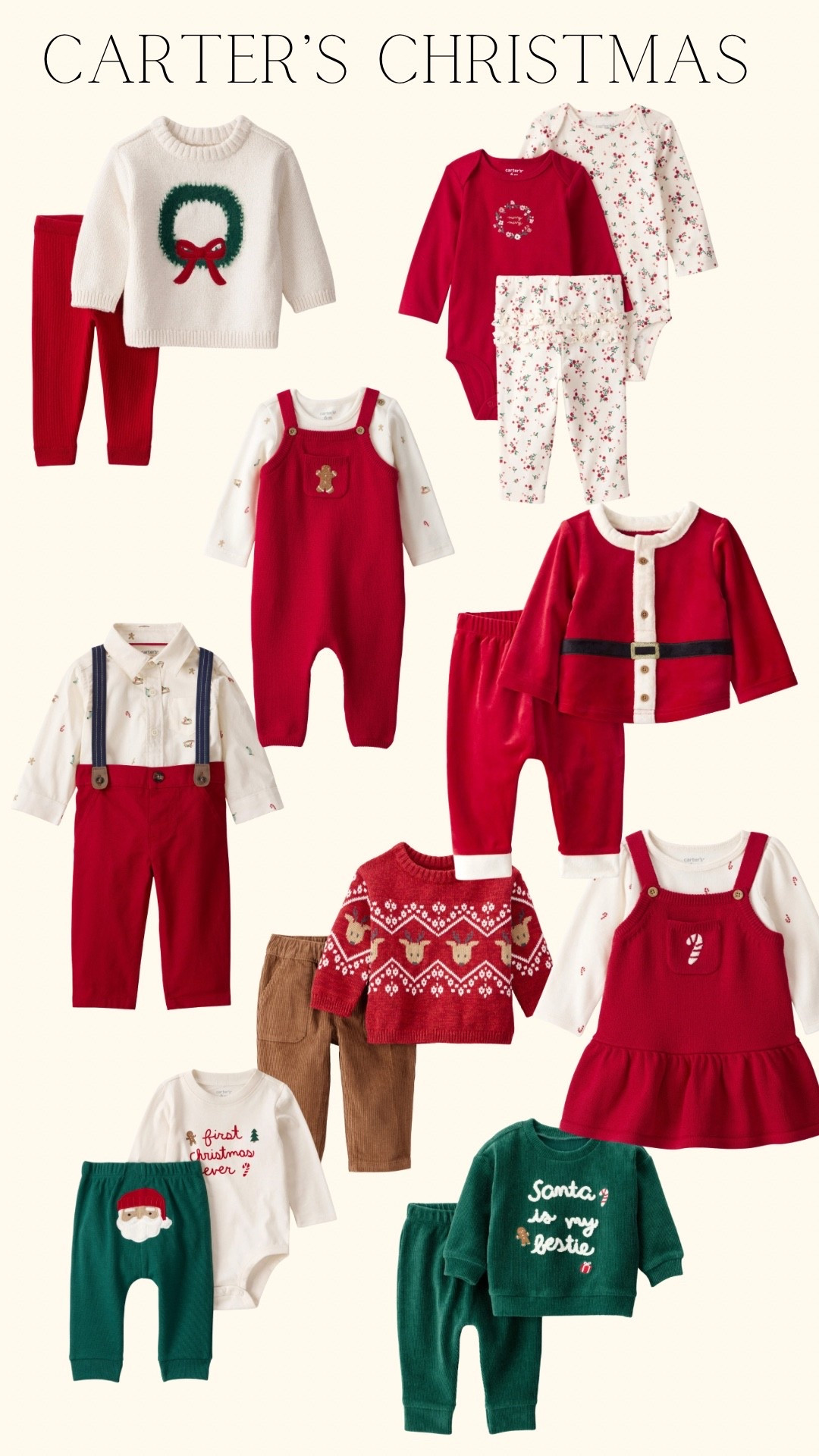 I cannot get over how CUTE all of the Christmas stuff for babies is at Carter’s this year. I literally want to buy every boy item for Joey and get all the girl stuff for my niece who will be 1-2 months old!!! 

#LTKFamily #LTKBaby #LTKSeasonal