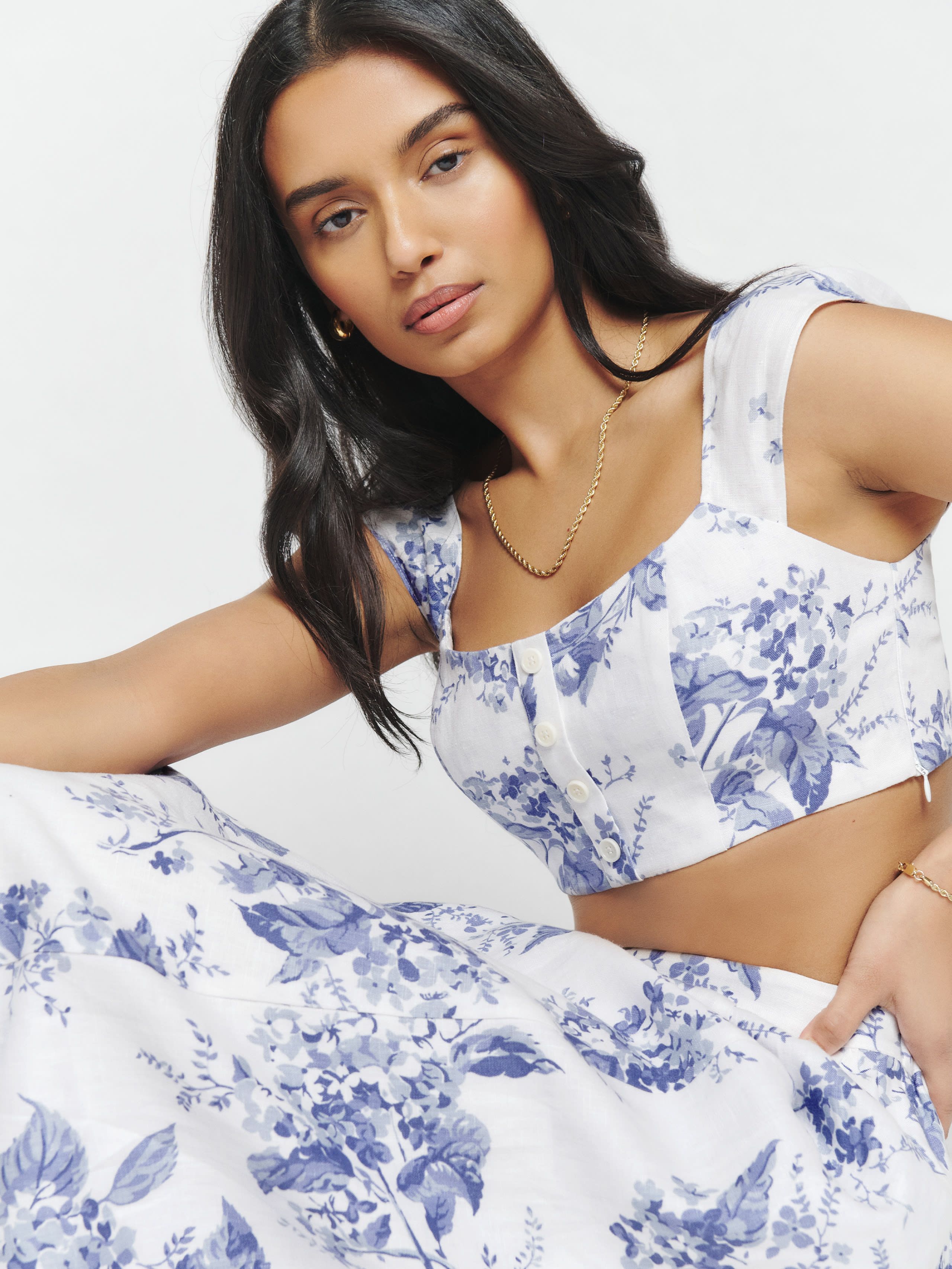 Teya Linen Two Piece | Reformation (US & AU)
