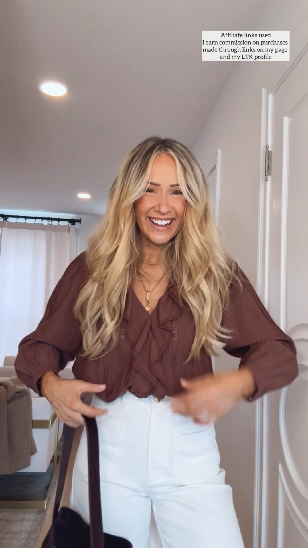 Spring transition outfit

H&M white wide leg jeans
Madewell top
