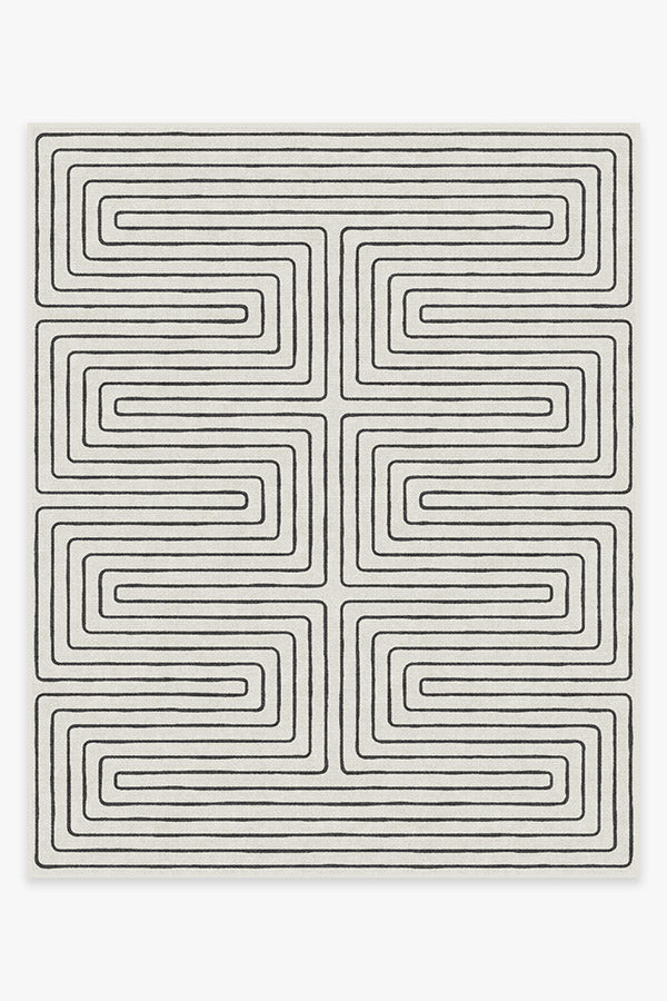 Jonathan Adler Labyrinth Black & Ivory Rug | Ruggable