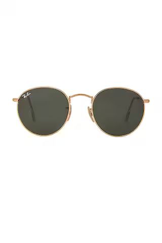 Ray-Ban Round Metal in Green Classic from Revolve.com | Revolve Clothing (Global)