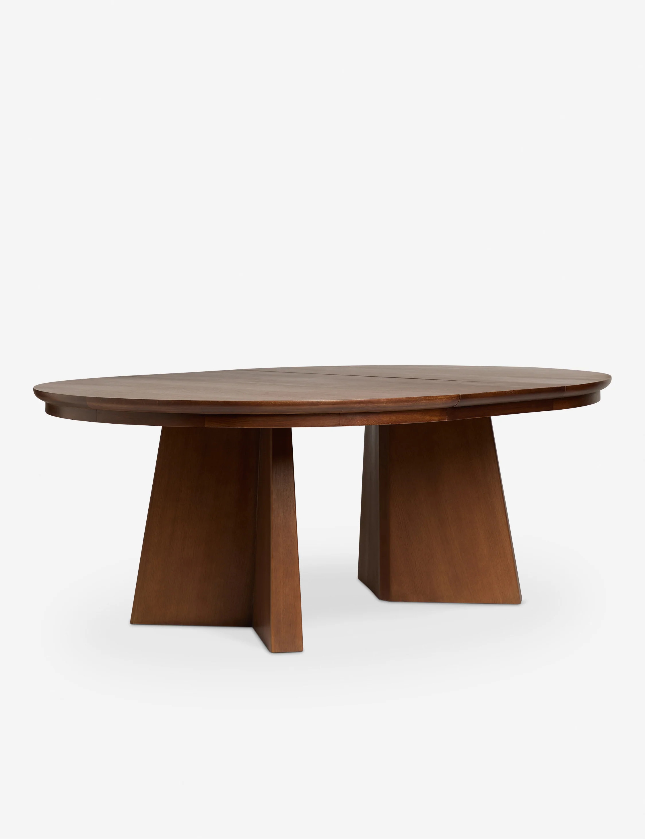 Nycola Extendable Oval Dining Table, Brown Oak, 60"W | Lulu and Georgia 