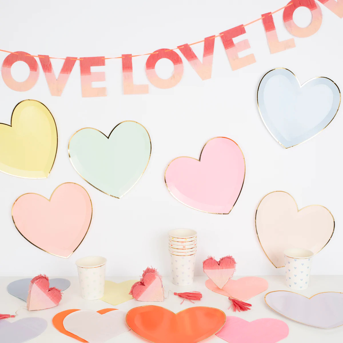Ombre Hearts Party Set | Meri Meri