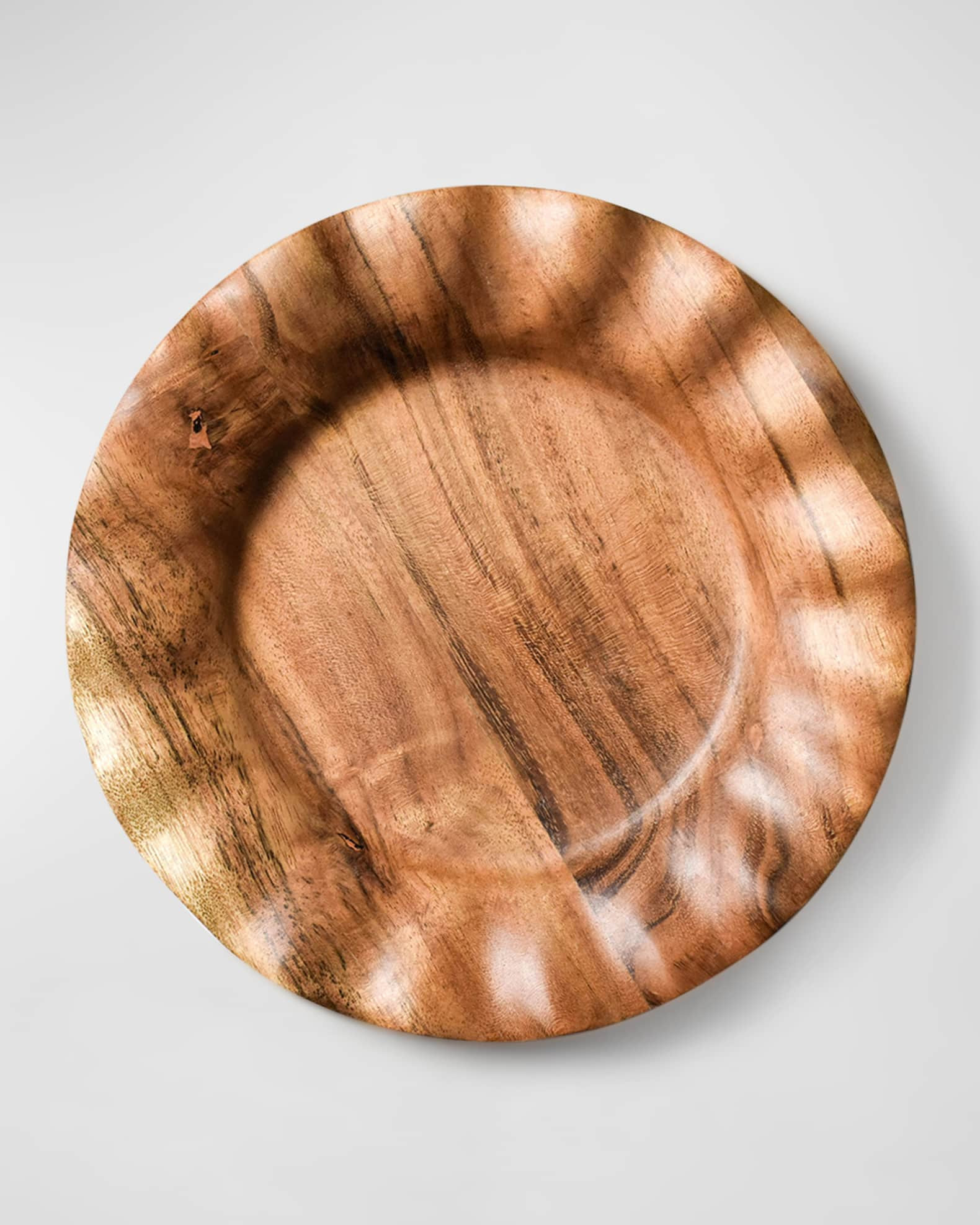 Fundamental Wood Ruffle Salad Plate | Neiman Marcus