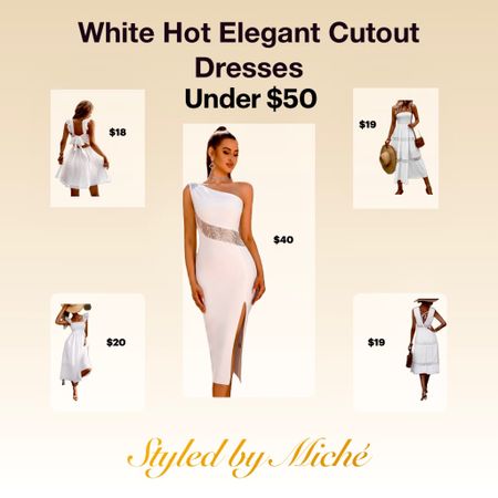 #over30fashion #over40fashion #over50fashion #cutouts #dresses #elegant #white 

#LTKSeasonal #LTKunder100 #LTKunder50