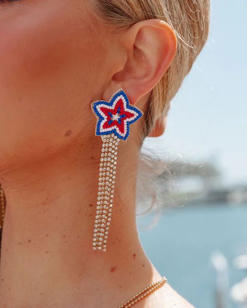 Bursting Star Beaded Fringe Earrings - FINAL SALE | VICI Collection