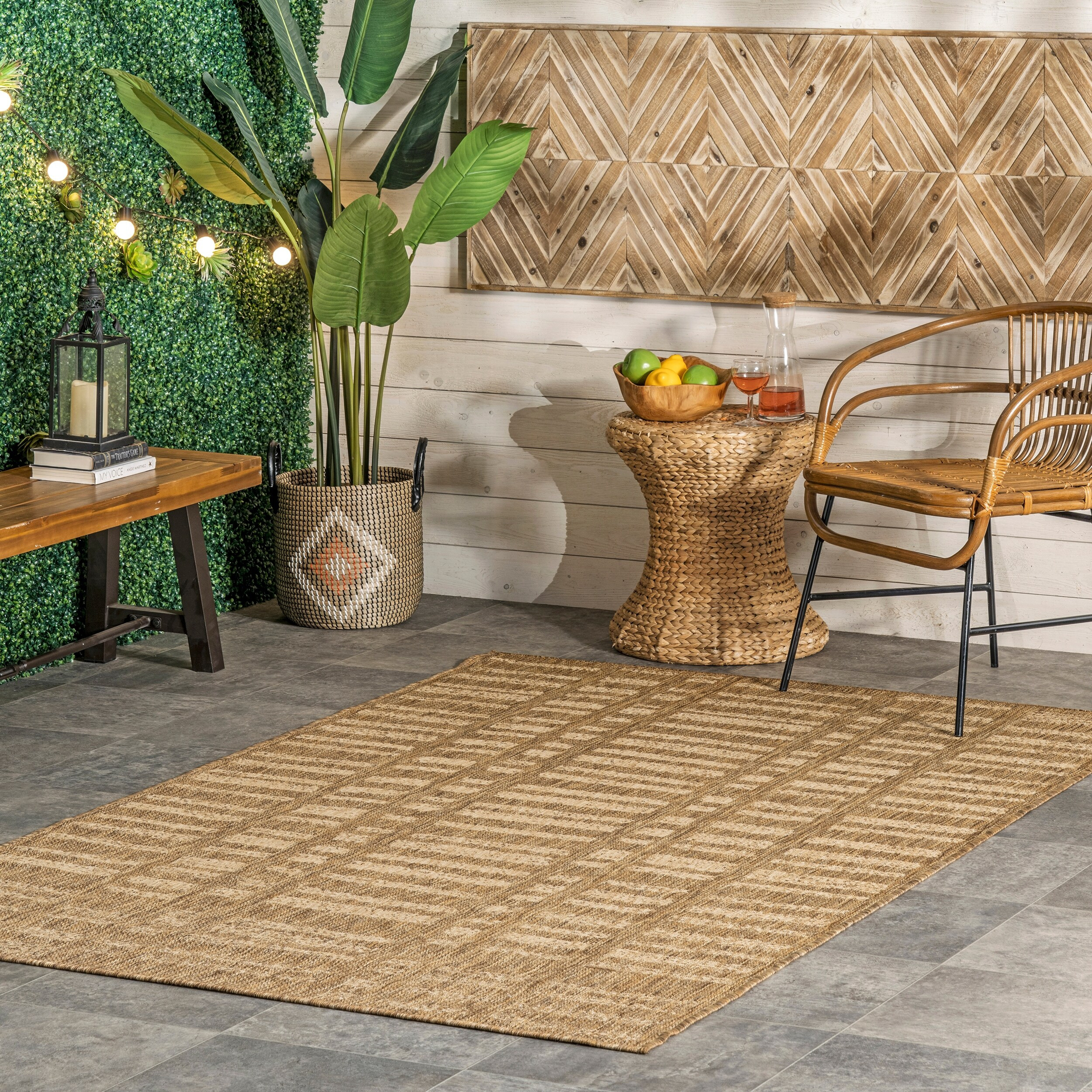 Brooklyn Rug Co Marin Contemporary Indoor/Outdoor Area Rug | Bed Bath & Beyond