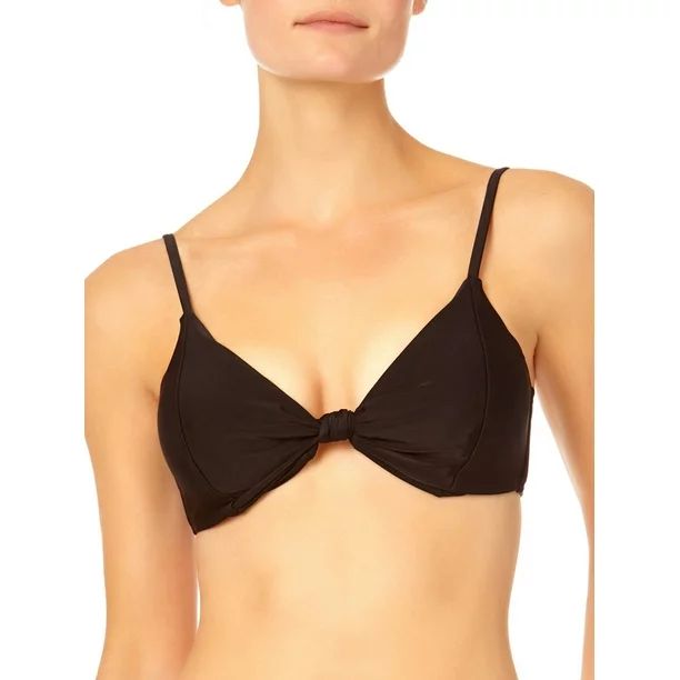 No Boundaries Junior's Knotted Triangle Bikini Swim Top | Walmart (US)