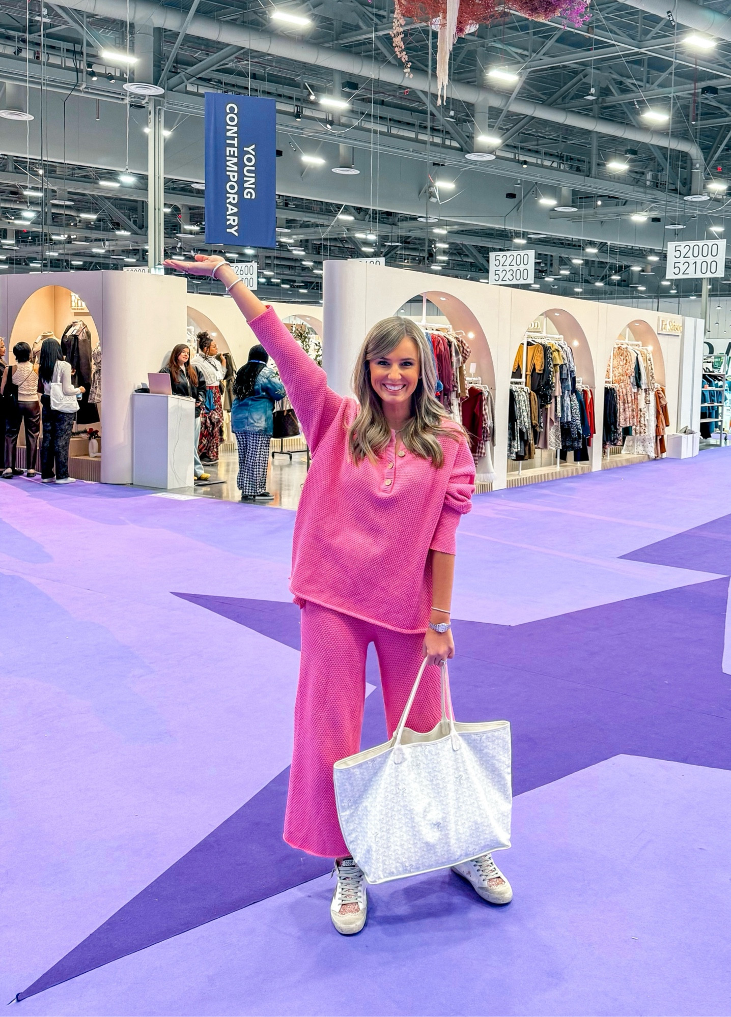 My magic Las Vegas market ootd 🩷! This sweater set from Free People is my absolute FAVORITE. Set / two piece set / pink / hot pink / loungewear/ lounge / sweater / best seller / free people 

#LTKfindsunder100 #LTKSpringSale #LTKstyletip