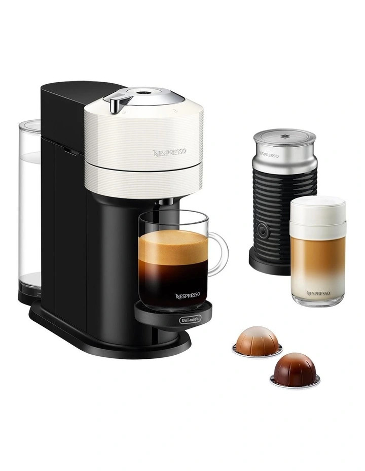 Vertuo Next Capsule Coffee Machine with Milk Frother in White ENV120WAE | Myer