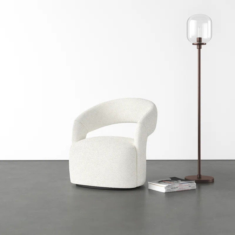 Teo Upholstered Swivel Club Chair | Wayfair North America