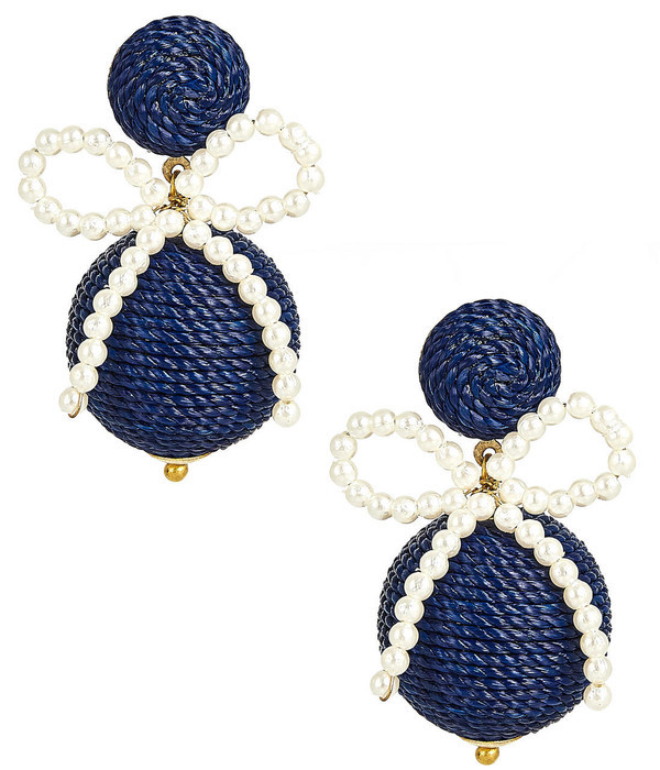 Sullivan - Fabric & Pearl Earrings - Sarah Weisbrod Collection | Lisi Lerch Inc