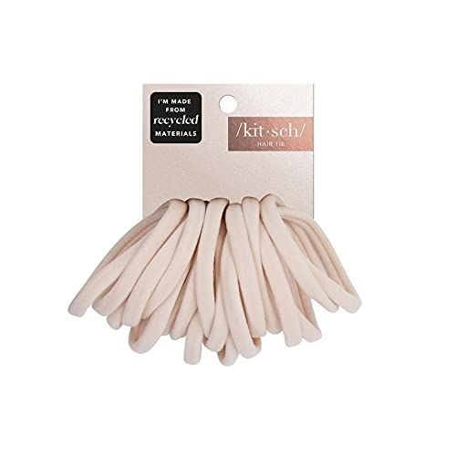 Kitsch Eco-Friendly Nylon Hair Elastics, Hair Ties for Women, Elastic Hair Bands, 20 Count (Blush... | Amazon (US)