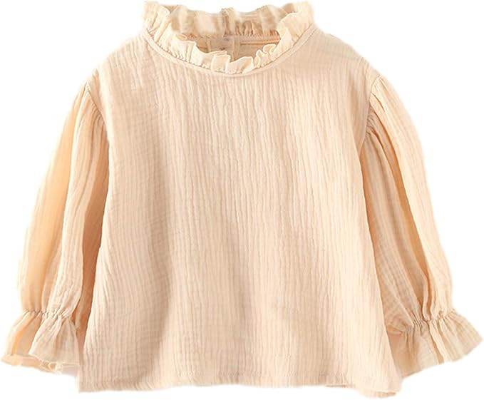 Colorful Childhood Vintage Baby Girls Floral Blouse for Spring Autumn Casual Ruffles Collar Flowe... | Amazon (US)