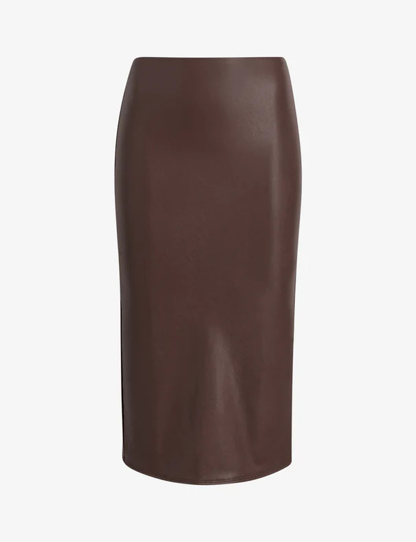 Faux Leather Midi Skirt | Commando®