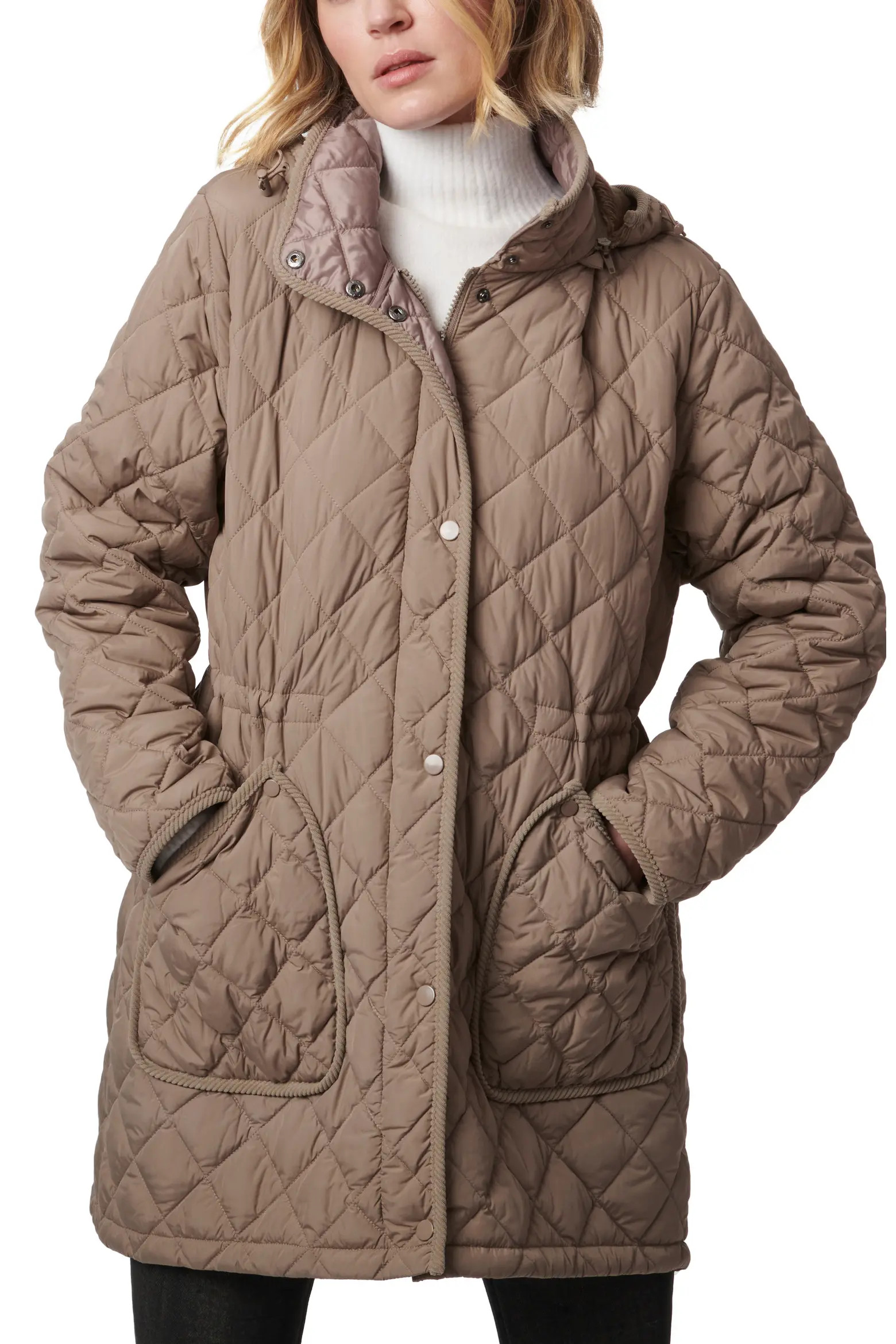Diamond Quilted Hooded Puffer Coat (Women) | Nordstrom | Nordstrom
