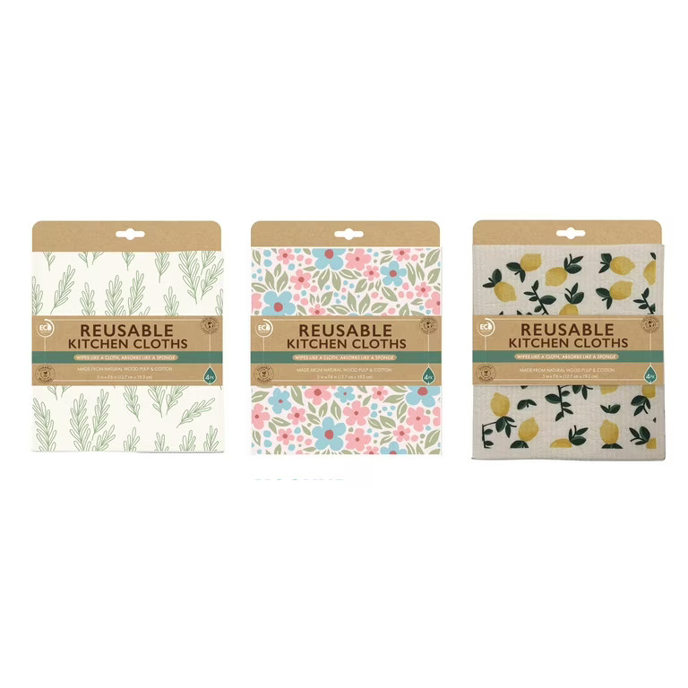 Reusable Kitchen Cloths 4PK | Walmart (US)
