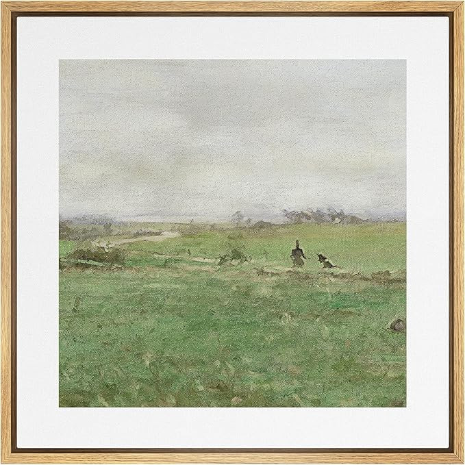 SIGNWIN Framed Canvas Print Wall Art Vintage Pastoral Countryside Farmers in Field Nature Wildern... | Amazon (US)