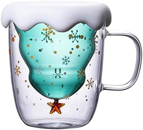 Cute Mug Christmas Tree Coffee Mugs, Tea Milk Cup Double Wall Insulated Glasses Espresso Cup, Bes... | Amazon (US)