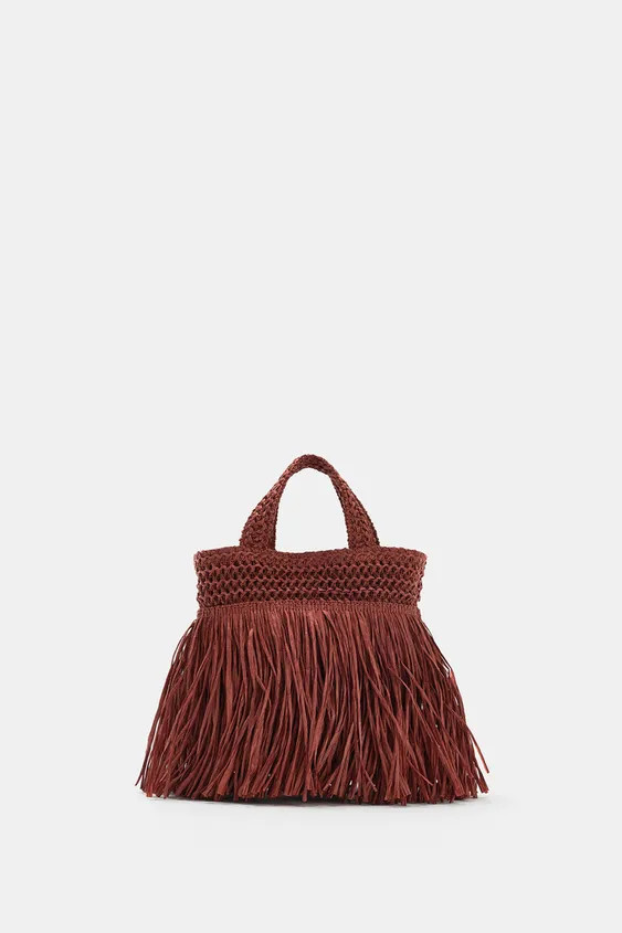 FRINGED MINI HANDBAG | Zara US