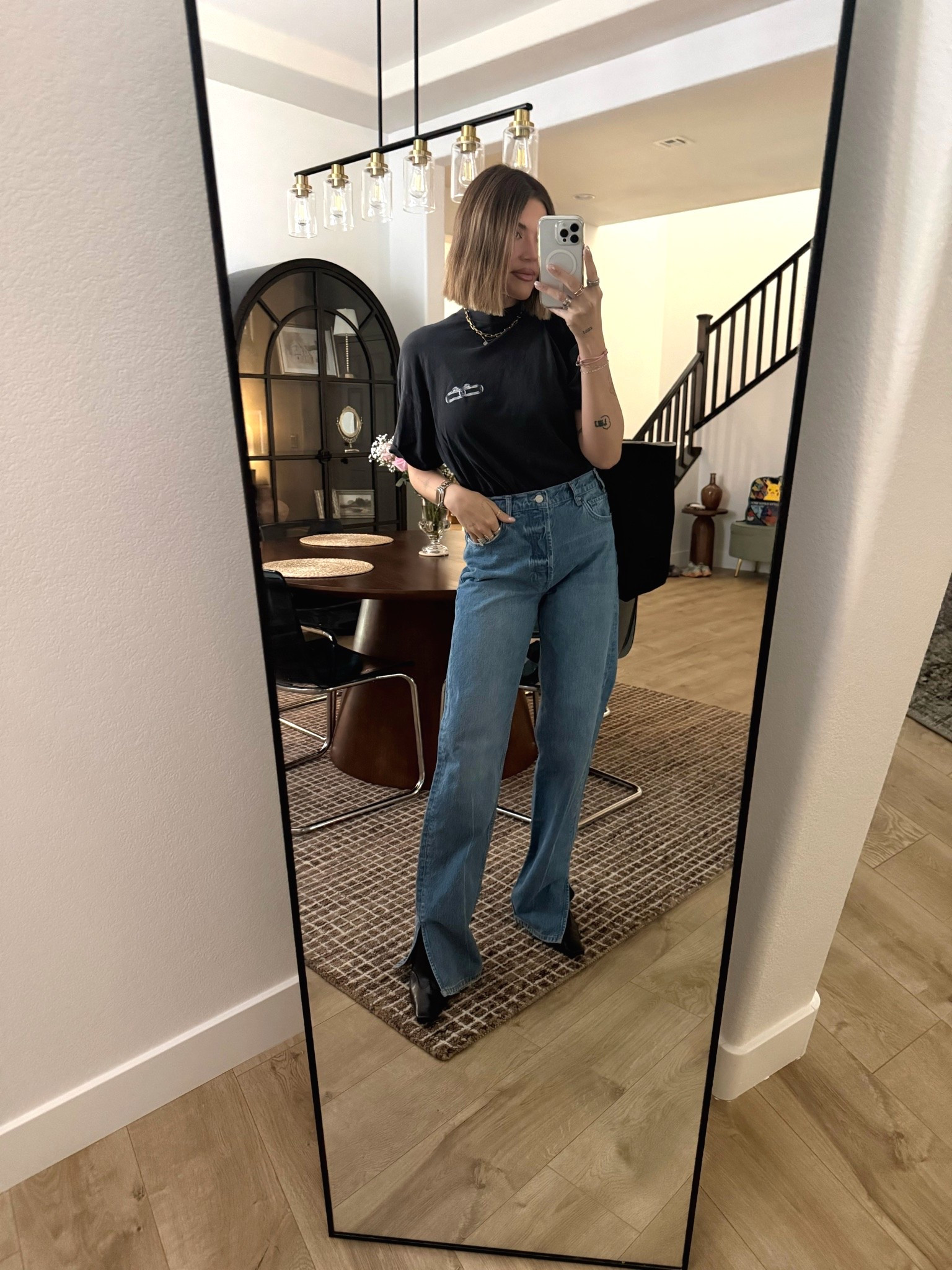 Effortless, elevated, and the kind of outfit I’ll wear on repeat 🤍 Denim, a simple tee, and the perfect boot = my everyday uniform lately. Easy to style, comfortable, and still feels put together.

#LTKdayinmylife #LTKmomlife #LTKMidsize