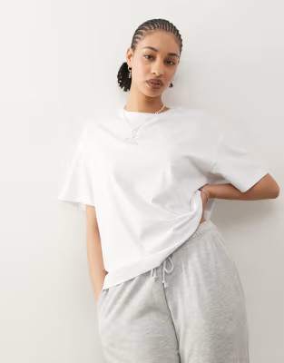 Weekday boxy fit oversized t-shirt in white | ASOS | ASOS (Global)