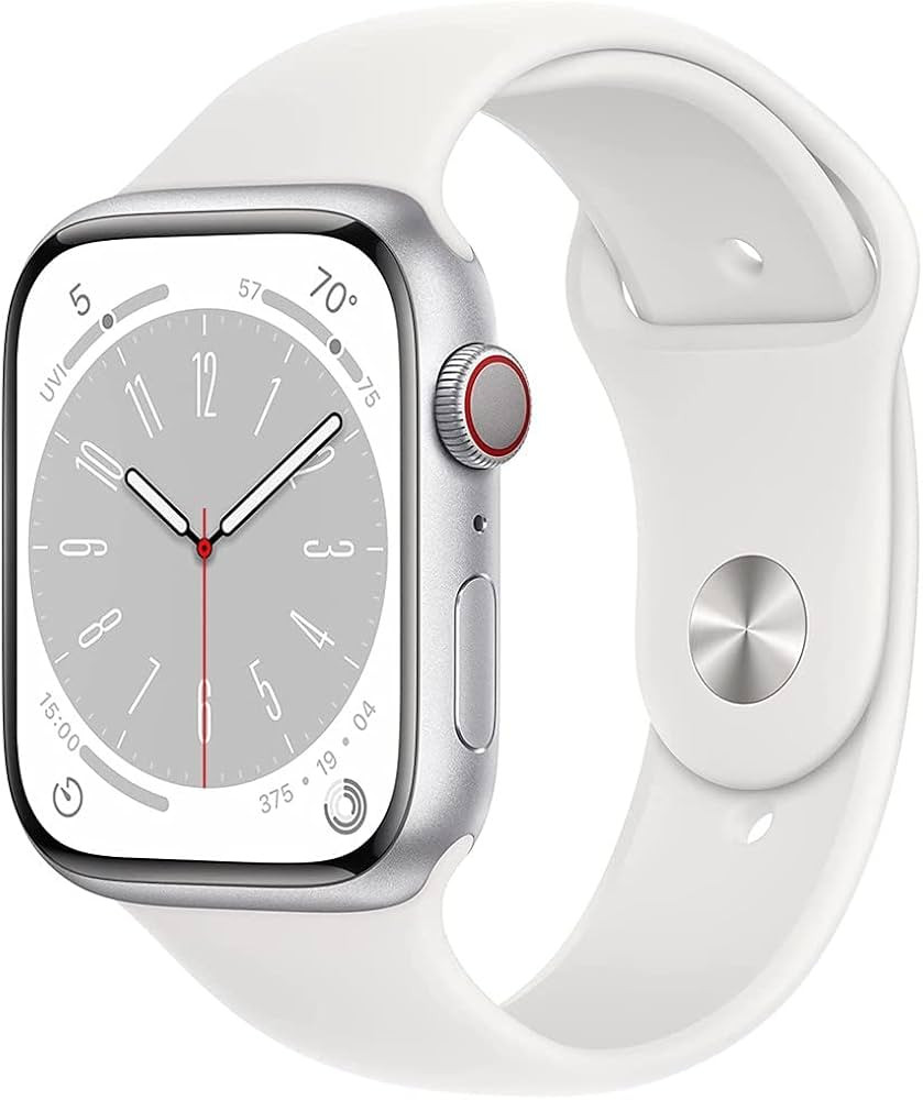 Apple Watch Series 8 (41MM, GPS) - Silver Aluminum Case with White Sport Band (Renewed Premium) | Amazon (US)