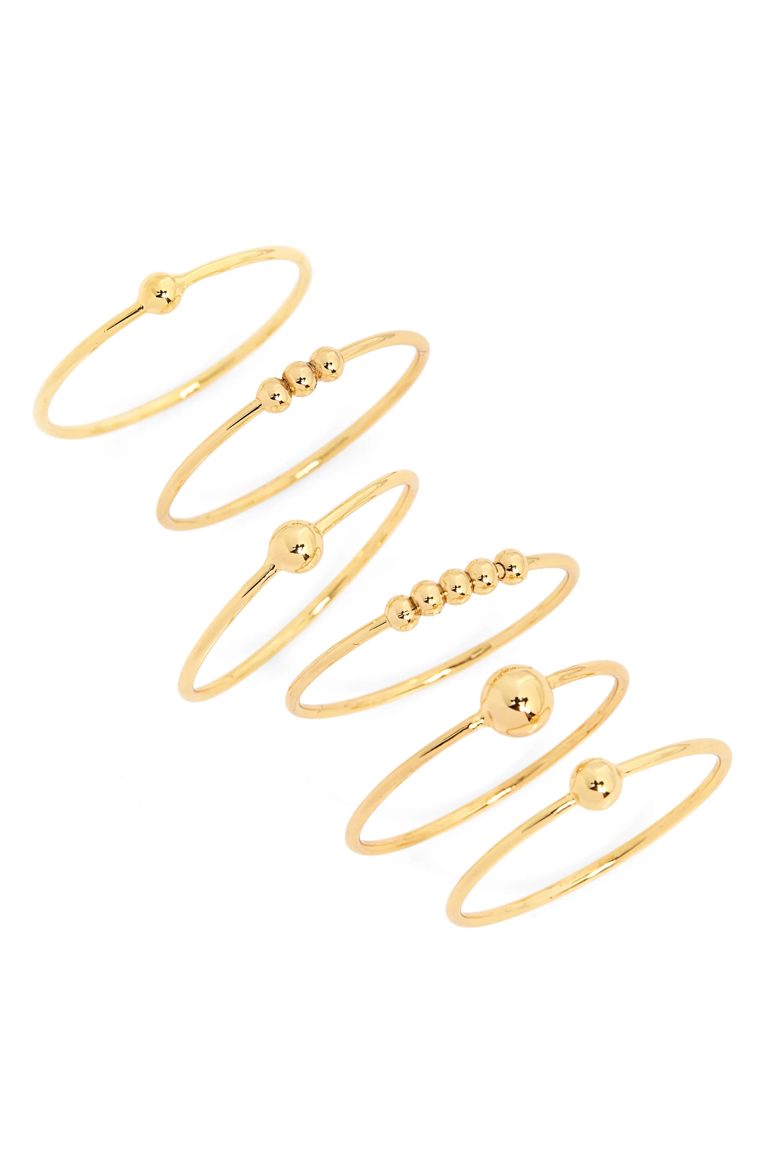 gorjana Newport Set of 6 Mixed Stacking Rings | Nordstrom