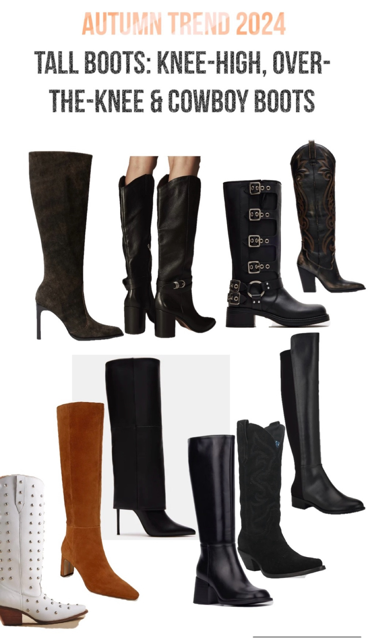 Fall/Winter 2024 trends 
Tall boots
Over-the-knee boots
Cowboy boots/Western 

#LTKSeasonal #LTKShoeCrush #LTKStyleTip