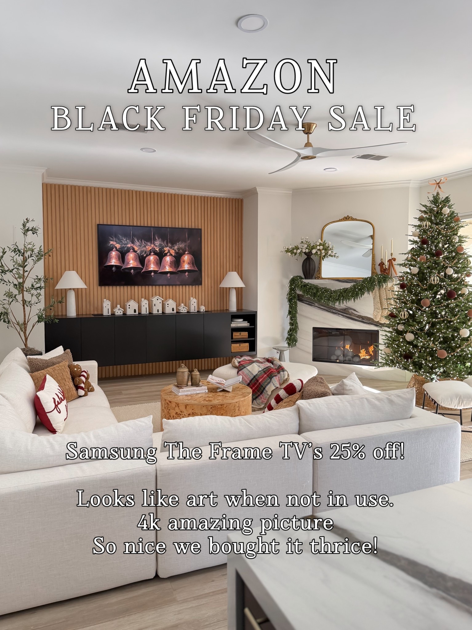 #ad @Amazon Black Friday Sale 

My Samsung The Frame TV is on sale in all sizes.  

#founditonamazon #WinterFavorites2025

#LTKCyberWeek #LTKGiftGuide #LTKSaleAlert