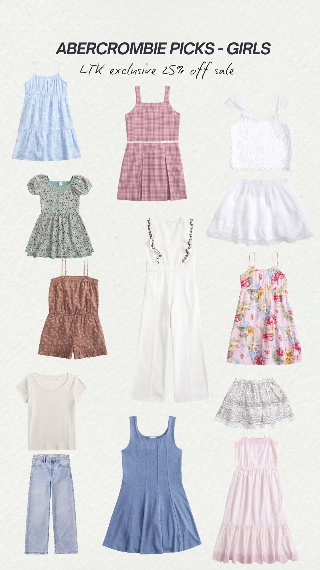 For the girlies! 🩷 Shop my favs from @abercrombie and apply the exclusive 25% off EVERYTHING discount code found when you click on the product and select ‘copy promo code’ & apply it at checkout :) 

NOW-3/15!!!#LTKkids

#LTKootd #LTKSpringSale