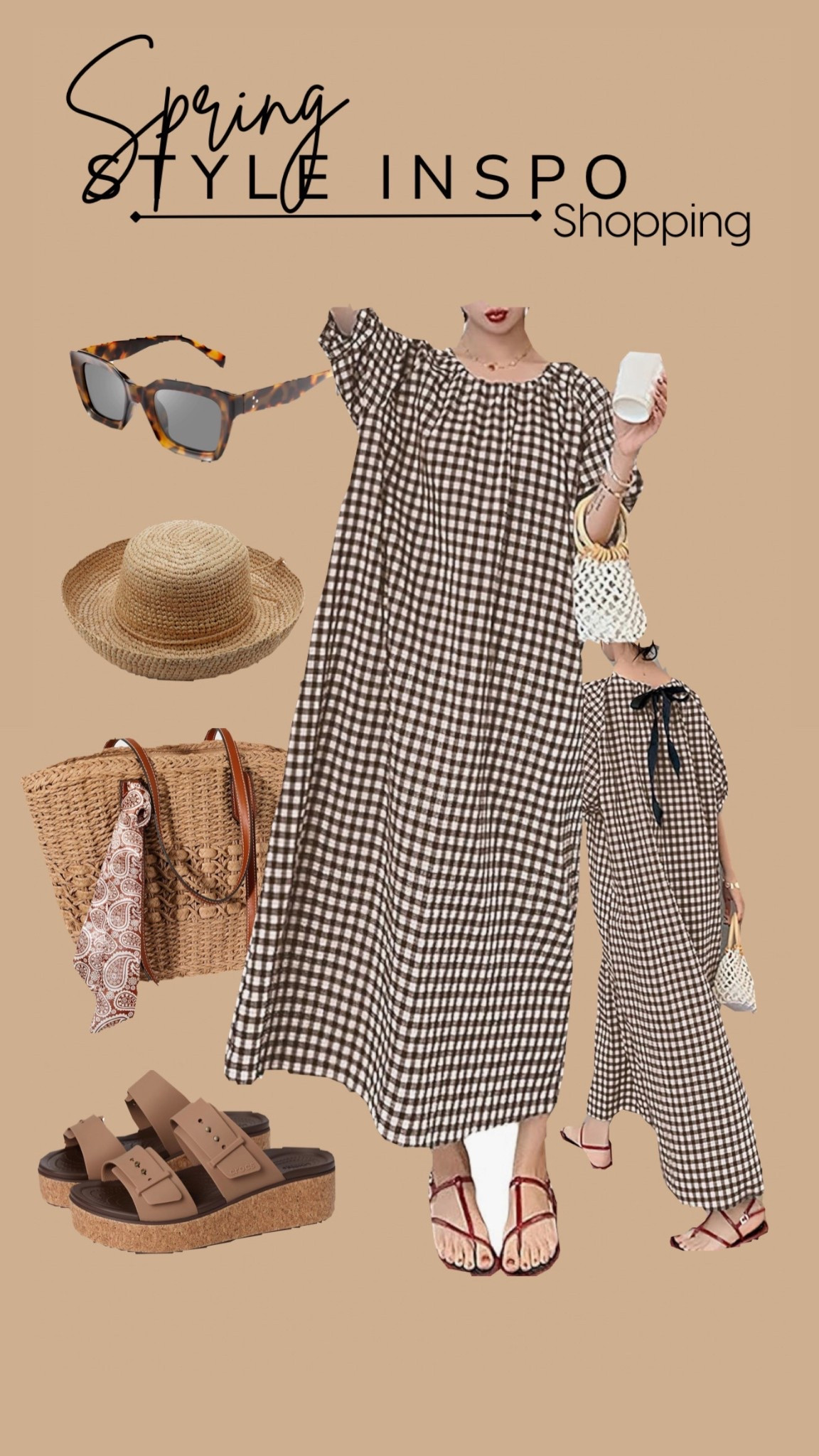 Saturday style, but make it effortless 🤎✨

This gingham maxi is giving easy, breezy, and pulled together without even trying. Perfect for a slow coffee morning ☕️, running errands, or strolling your favorite shops. Just add woven textures, a comfy sandal, and oversized sunnies for that “I woke up chic” vibe.

Linked everything for you—from the dress to the accessories—so you can recreate this whole look in seconds 🤍

#LTKStyle #SpringOutfits #WeekendStyle #NeutralStyle #EffortlessChic #LTKFinds

#LTKootd #LTKdayinmylife
