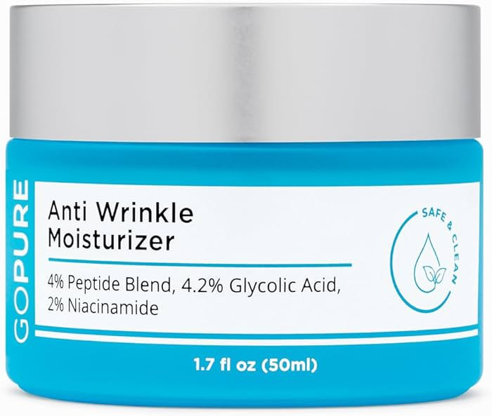 goPure Glyco-Peptide Anti Wrinkle Face Cream - Hyaluronic Acid Moisturizer for Face with Glycolic... | Amazon (US)
