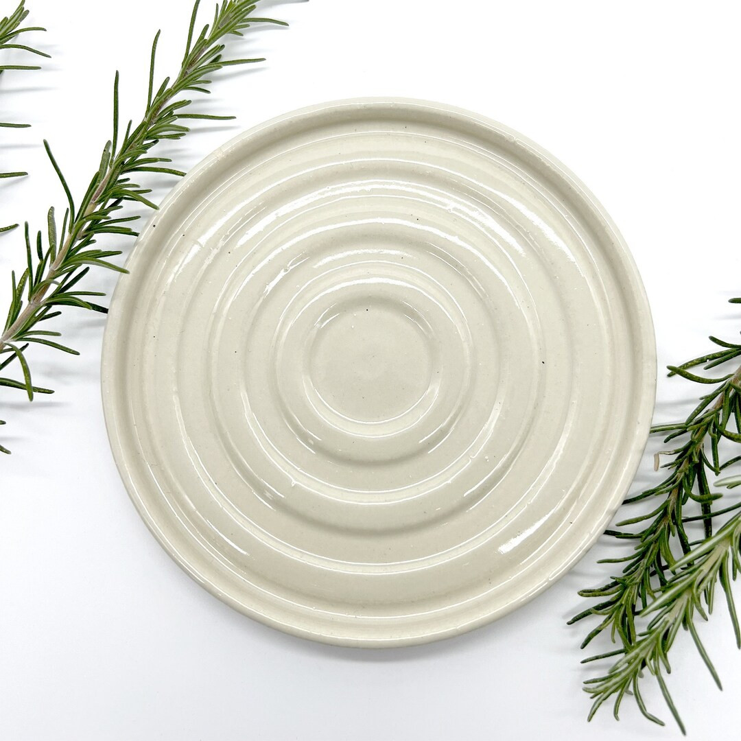 Olive Oil Plate, Cream, Handmade, Ceramic, Glazed, Pottery, Unique, One of a kind | Etsy (US)
