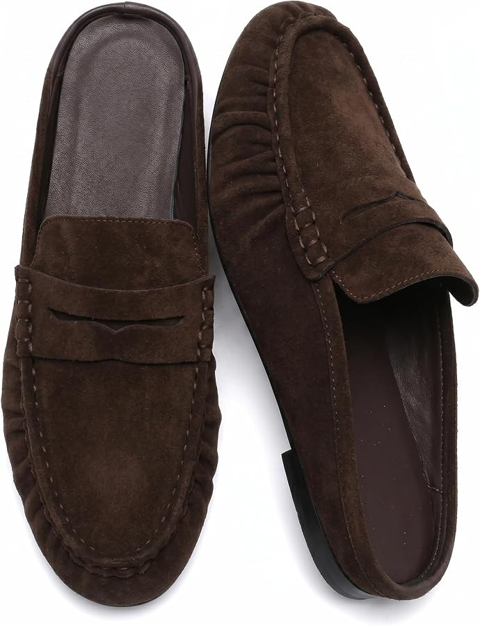 Penny Loafers for Women Comfortable Slip on Suede Loafers Mules Women\u2019s Closed Toe Loafer Sl... | Amazon (US)
