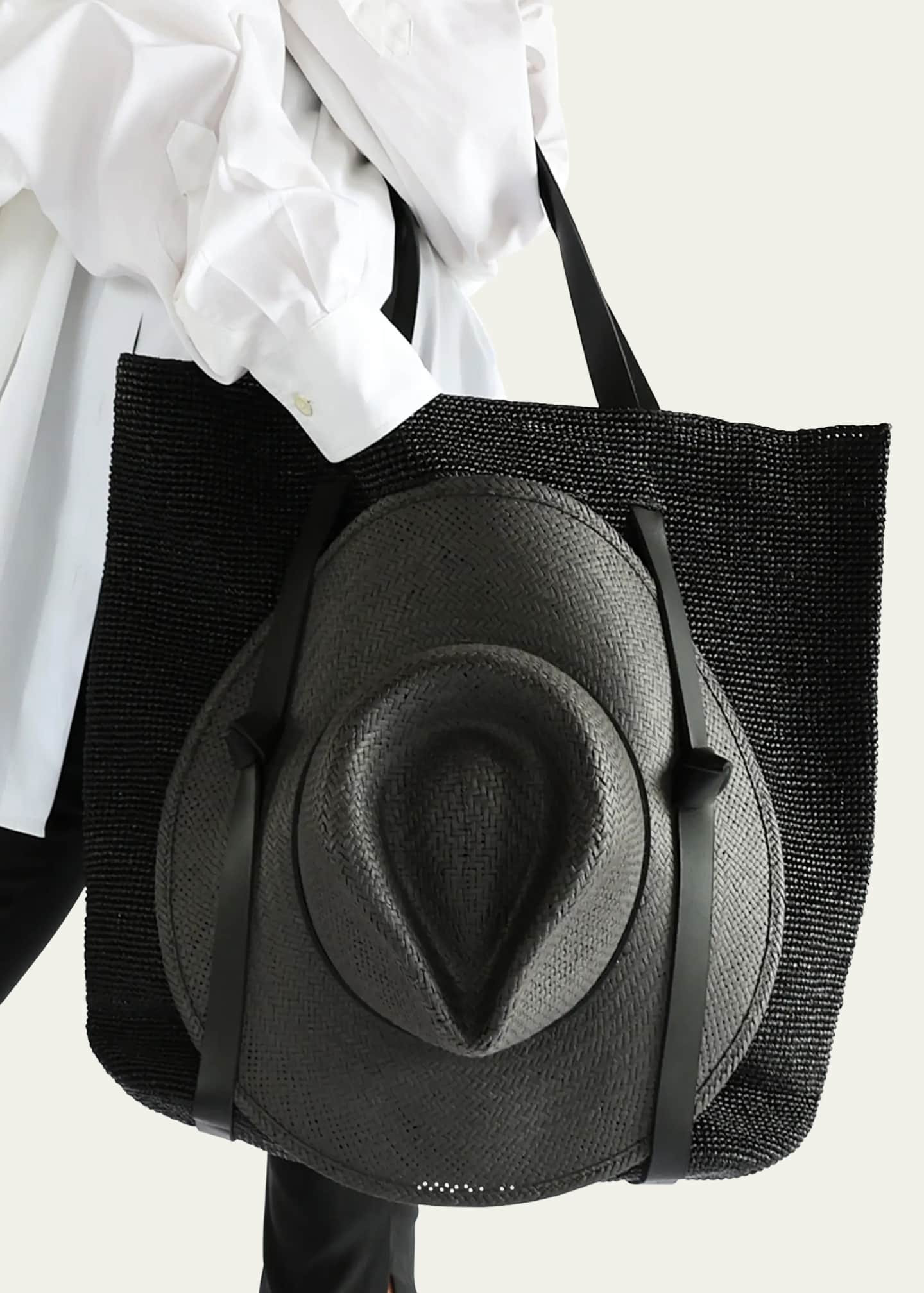 Janessa Leone Tanner Raffia Hat Tote Bag | Bergdorf Goodman