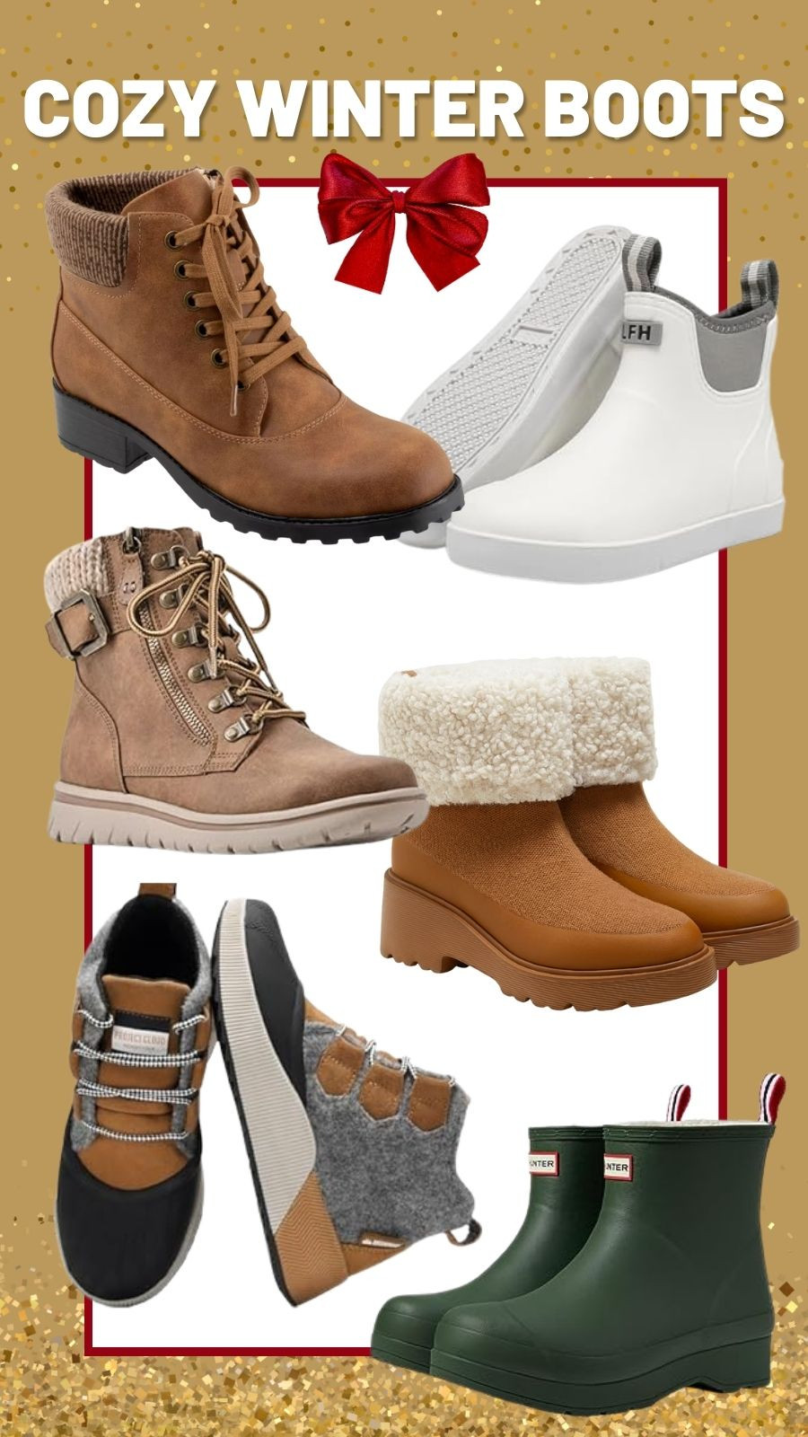 Casual and cozy winter shoes

hunter boots, fur lined boots, winter boots 

 #LTKHoliday #LTKgrwm #LTKOver40