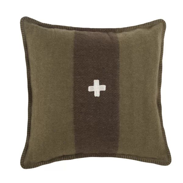 Swiss Army Embroidered Wool Blend Pillow Cover | Wayfair North America