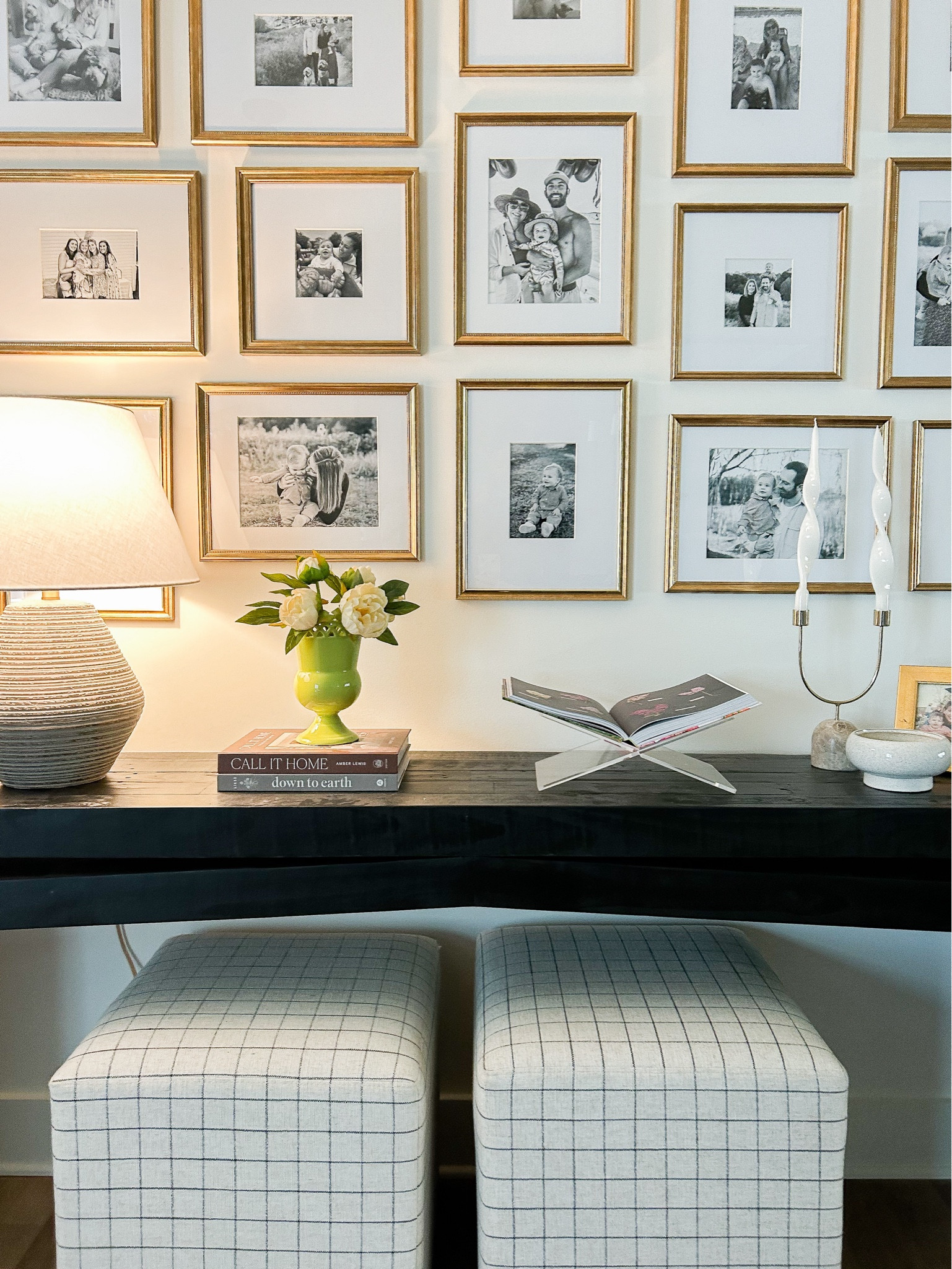 Entryway
Entry table
Black console table
Gallery wall
Neutral decor
Entry
Foyer
Black and white photos
Ottoman
Pouf


#LTKhome #LTKfindsunder50 #LTKfamily