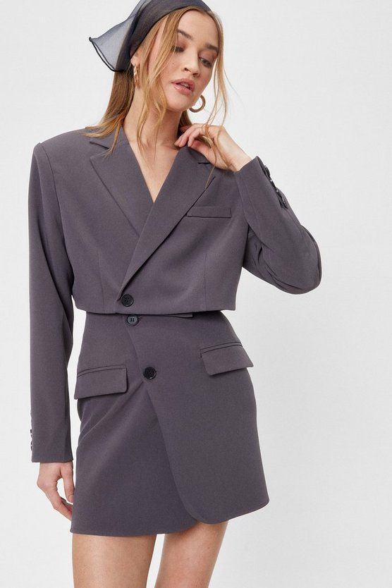 Cropped Blazer and Asymmetric Mini Skirt Suit | Nasty Gal | NastyGal (UK, IE)