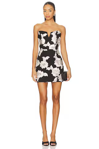 ELLIATT Margaux Mini Dress in Black Gold from Revolve.com | Revolve Clothing (Global)