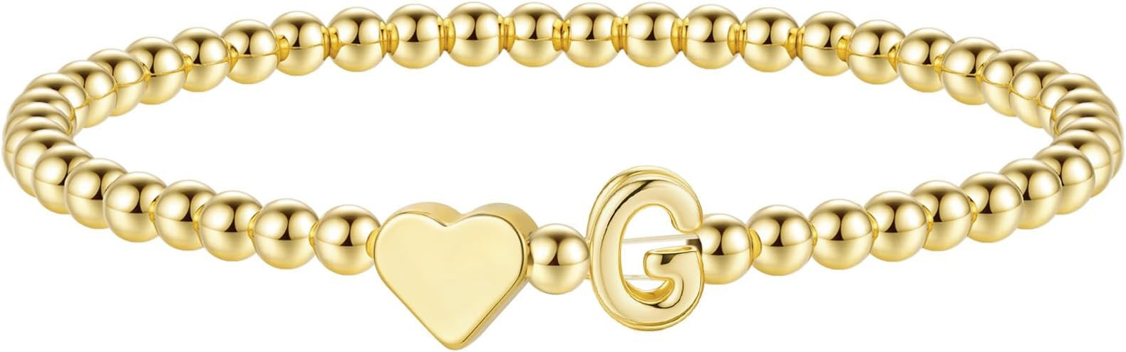 M MOOHAM Easter Gifts for Kids Girls - Heart Initial Bracelet for Women, Dainty 14K Gold Plated B... | Amazon (US)