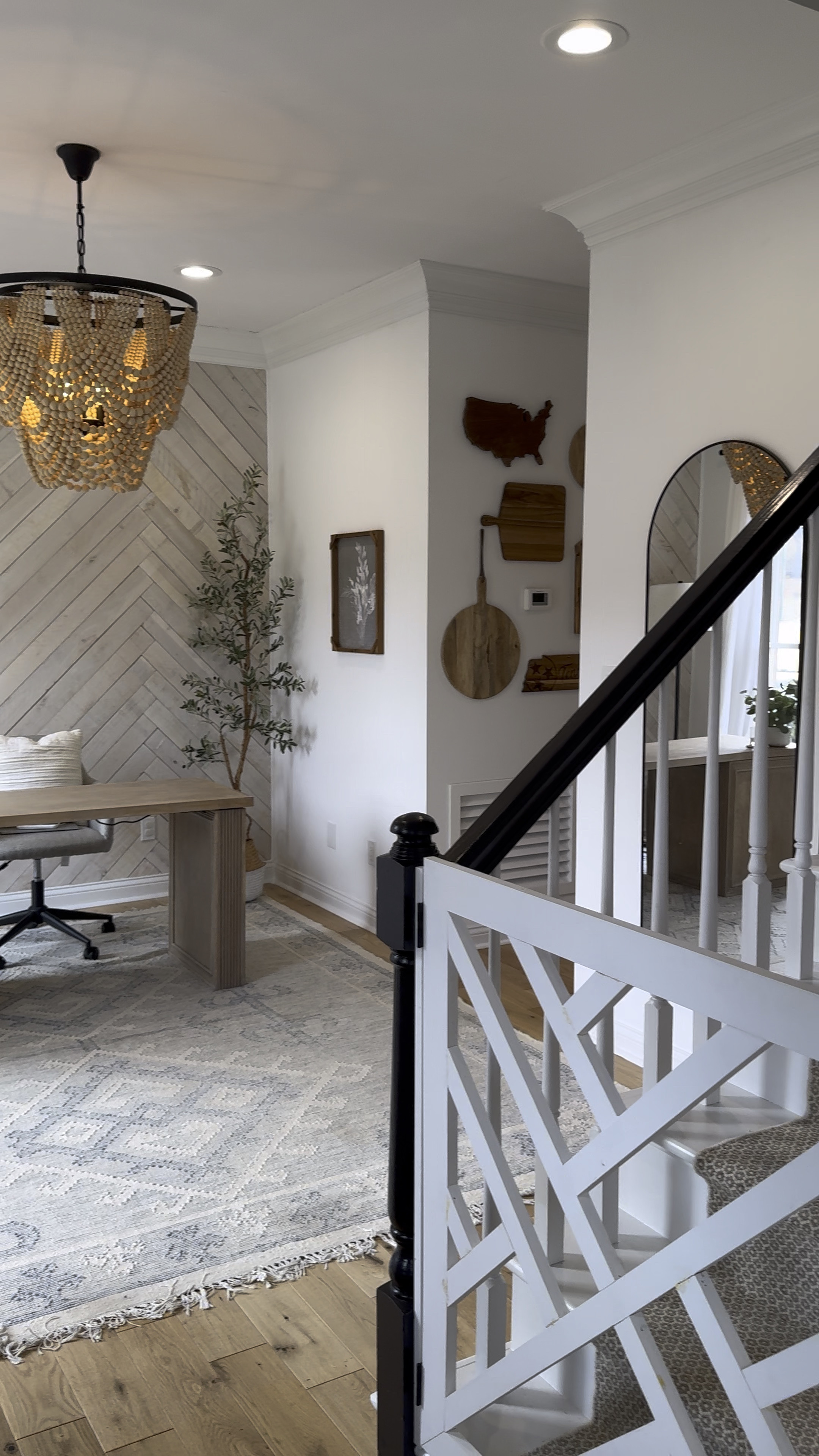 Decor, rugs, lighting, curtains, and accent wall linked below 💕
I made the baby gate but I’m linking a similar one on Etsy here. You can read the tutorial on my blog for a DIY baby gate! 

#LTKHome #LTKWatchNow