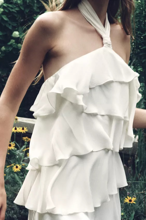 RUFFLED MINI DRESS | Zara UK