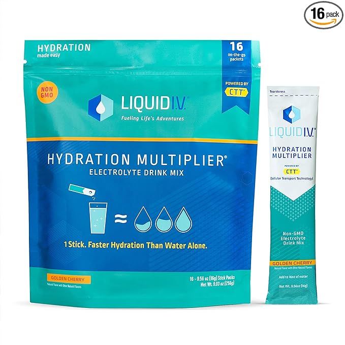Liquid I.V. Hydration Multiplier - Golden Cherry - Hydration Powder Packets | Electrolyte Drink M... | Amazon (US)