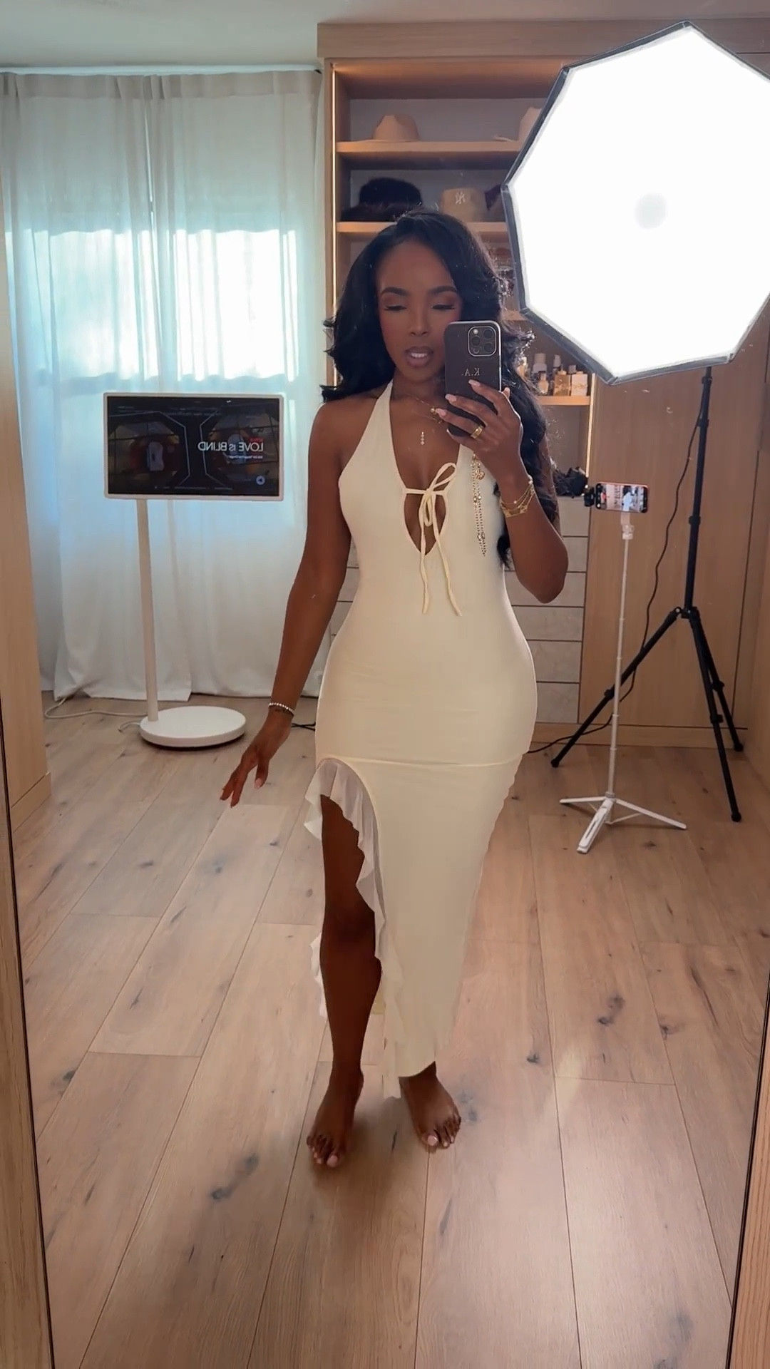 Scroll to shop!! This elegant neutral halter maxi dress creates a timeless, feminine silhouette with soft flow and minimal styling.

Perfect for vacation dinners, resort nights, bridal events, summer parties, or an elevated date night look.

#LTKPetite #LTKgrwm #LTKTravel