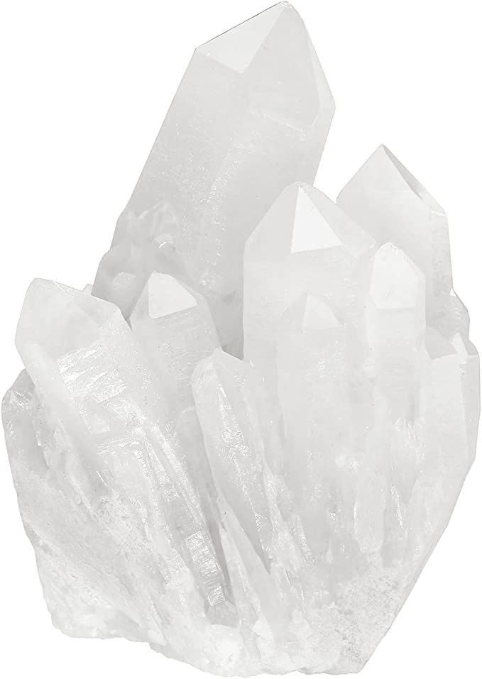 Top Plaza Healing Rock Crystal Clear Quartz Cluster Mineral Geode Druzy Specimen 1.85-3.5''(White... | Amazon (US)