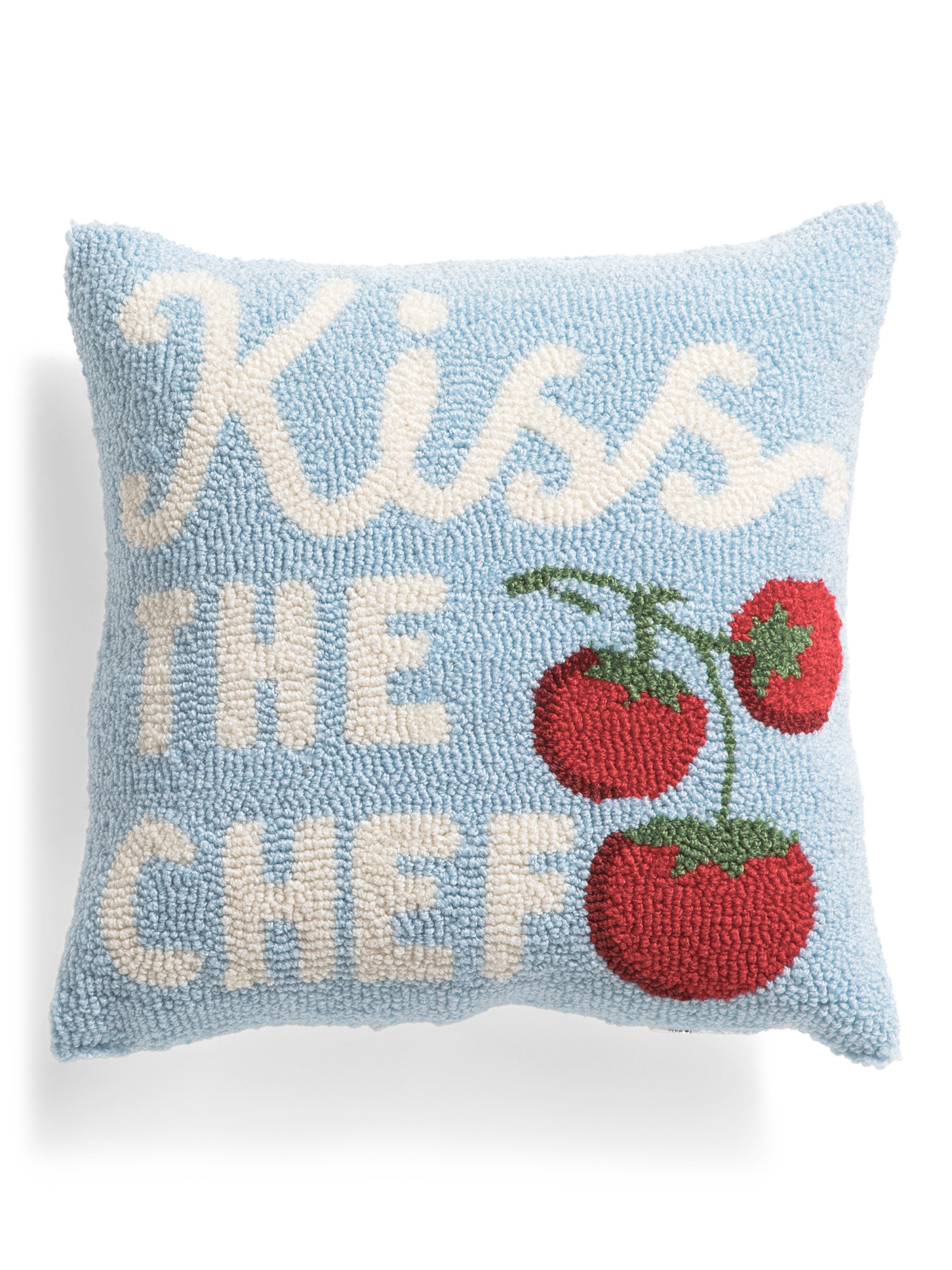 16x16 Kiss The Chef Hooked Pillow | TJ Maxx