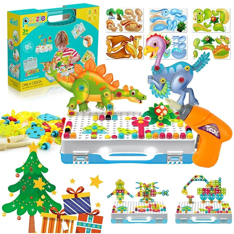 Mosaic Drill Set for Kids, STEM Toys for 3 4 5 6 7 8 Year Old Boys & Girls Educational Engineerin... | Walmart (US)